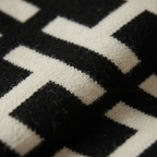 Kasjmier Trui Zwart-Wit Abstract