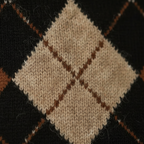 Kasjmier Trui met Diamantruit Bruin-Zwart