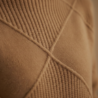 Kasjmier Trui met Geweven Ruitstructuur