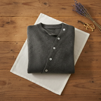 Kasjmier Cardigan met Schuine Knoopsluiting