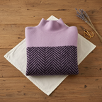 Kasjmier Coltrui Donkerblauw met Zigzagpatroon