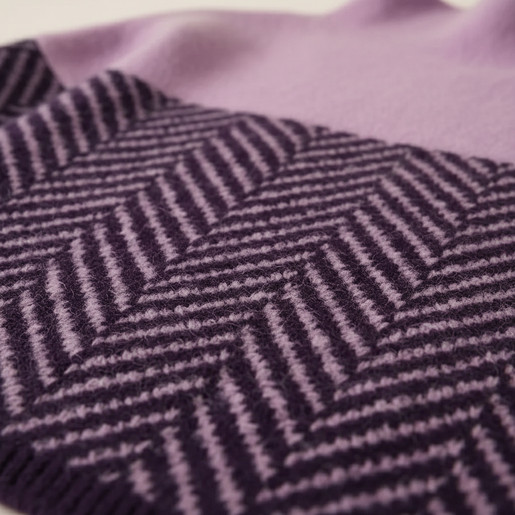 Kasjmier Coltrui Donkerblauw met Zigzagpatroon