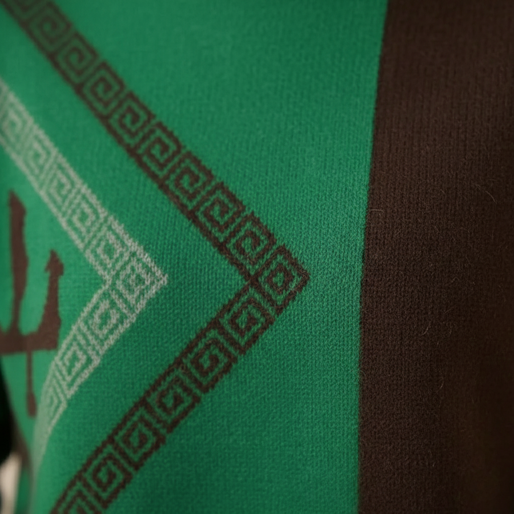 Kasjmier Trui Oranje met Grafische Details