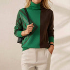 Kasjmier Trui Oranje met Grafische Details