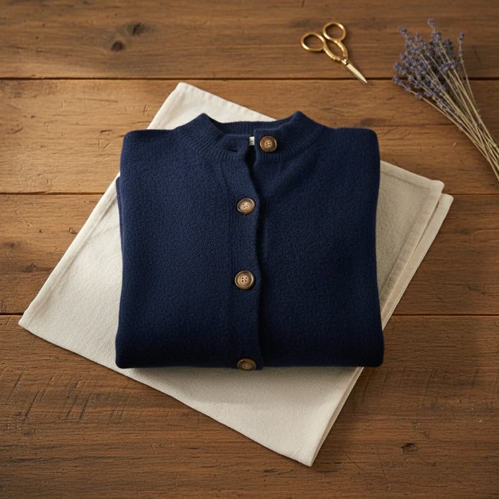 Kasjmier Knoopvest met Kraag